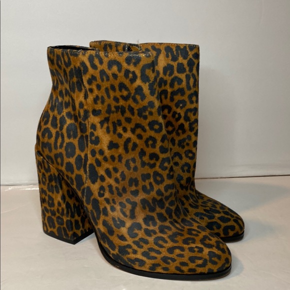Jessica Simpson Leopard Print Ankle Boots size 9 - Picture 1 of 7